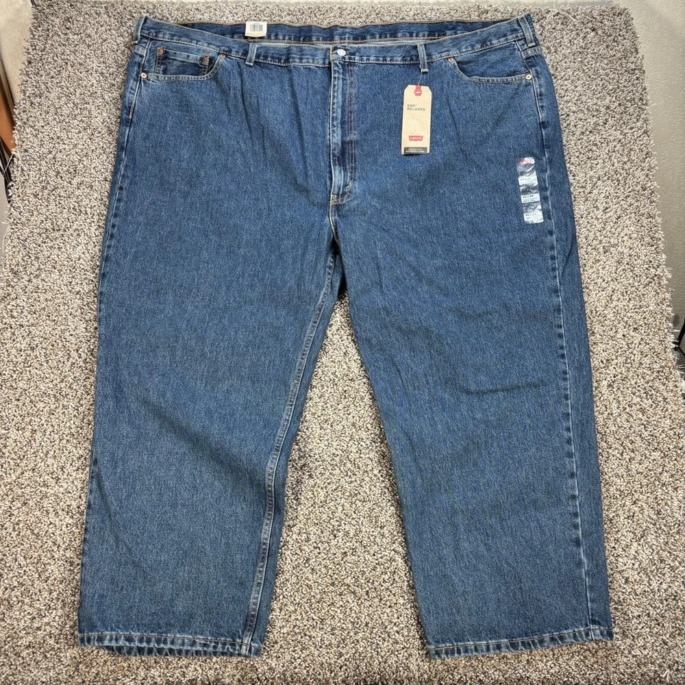 Levi's 550 Relaxed Fit Jeans Mens 60x28 Big & Tall Medium Wash Tapered Leg Denim
